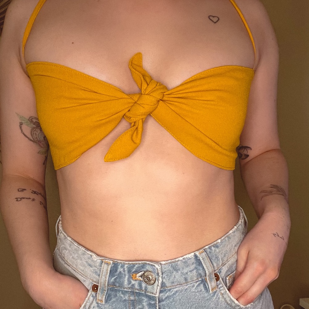 Tie front crop top